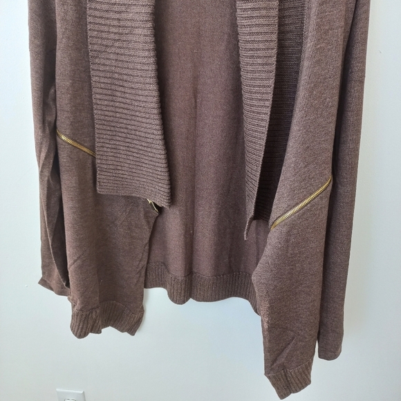 Inc Women's Brown Open Front Cardigan Sweater Size L US - Picture 3 of 10